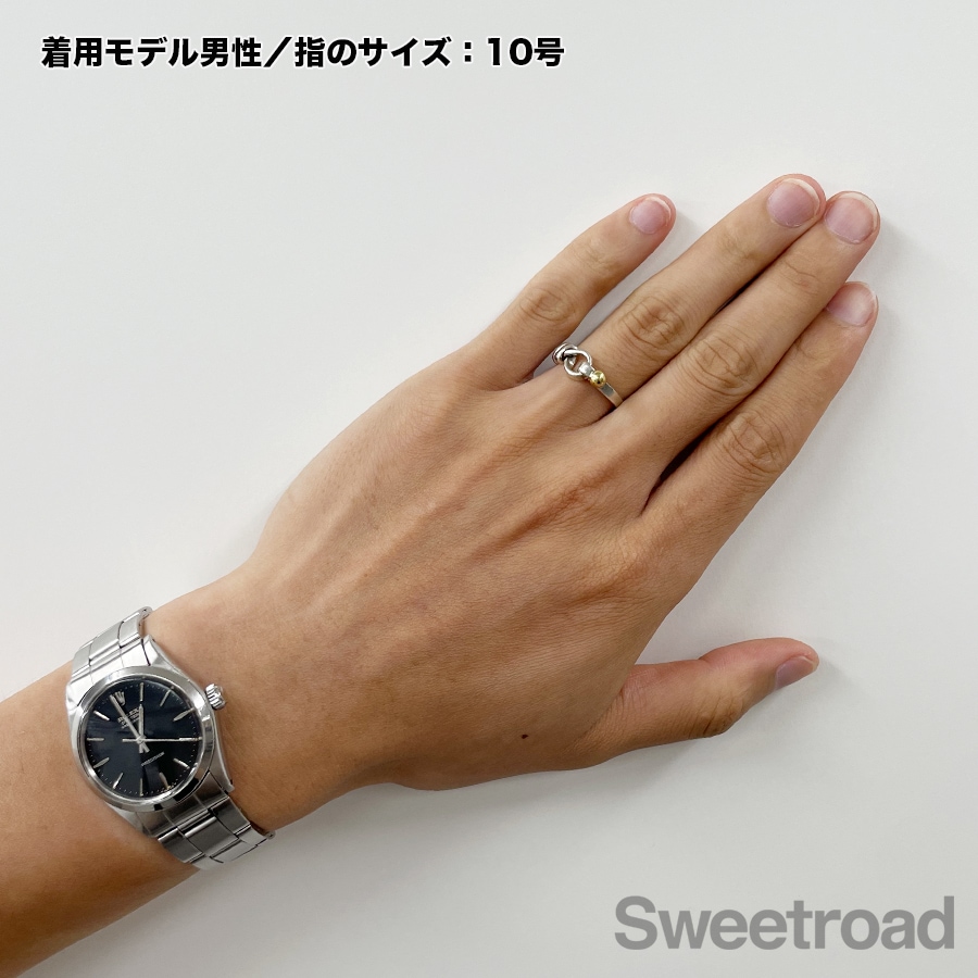 ティファニー フックアンドアイ フラットワイヤーリング 10号