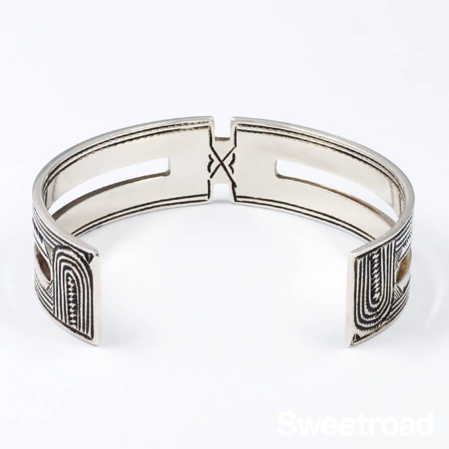 エルメス Touareg トゥアレグ バングル T5 925シルバー w-28659