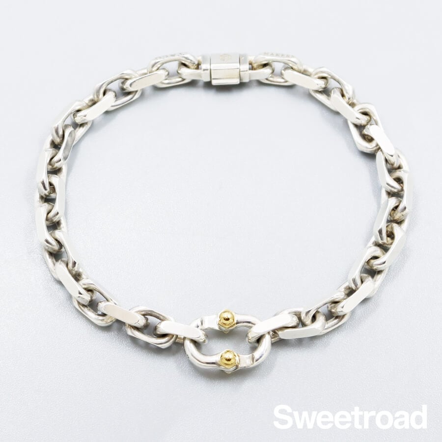 ティファニー 1837 メイカーズ ナローチェーンブレスレット YGコンビ w