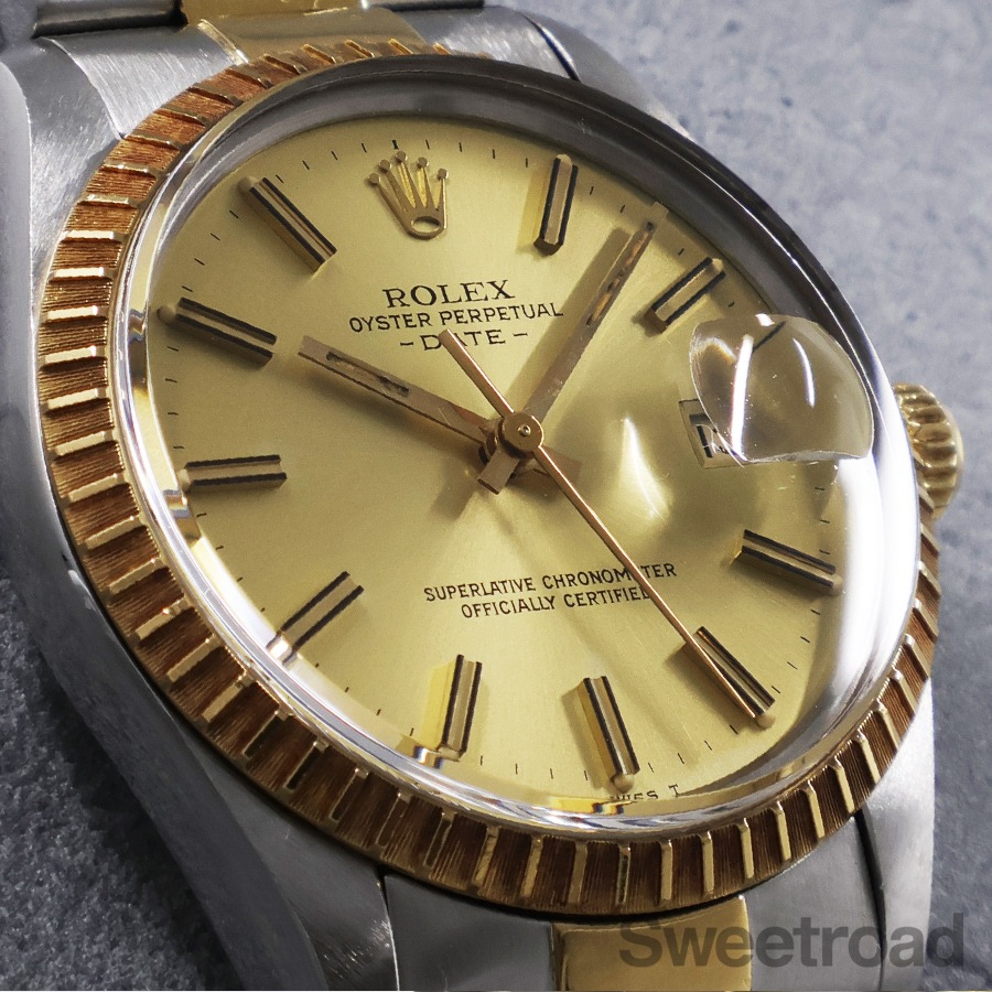 ロレックス オイスターパーペチュアルデイト Ref.15053 YGコンビ 1981