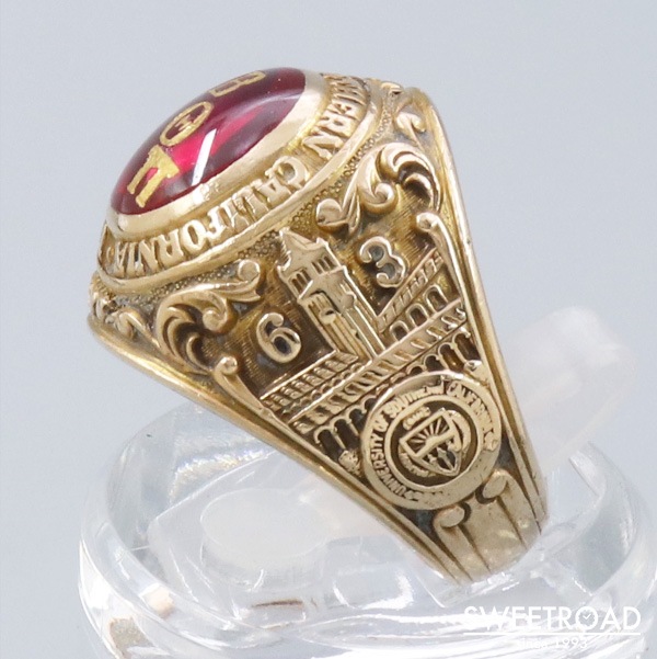 College Ring カレッジリング 10金無垢 10KYG 22号 UNIVERSITY OF