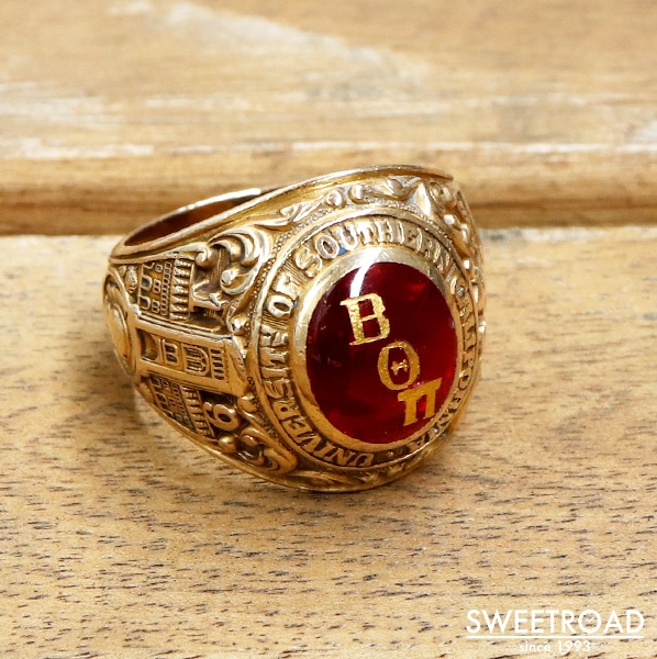 College Ring カレッジリング 10金無垢 10KYG 22号 UNIVERSITY OF