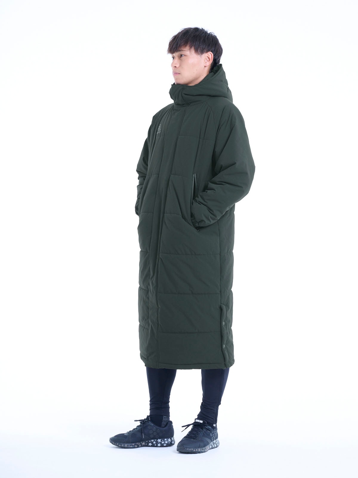 【HUT】COS 中綿入りファンネルネックコート Mサイズ FUNNEL-NECK COTTON TRENCH COAT ファンネルネック綿トレンチコート