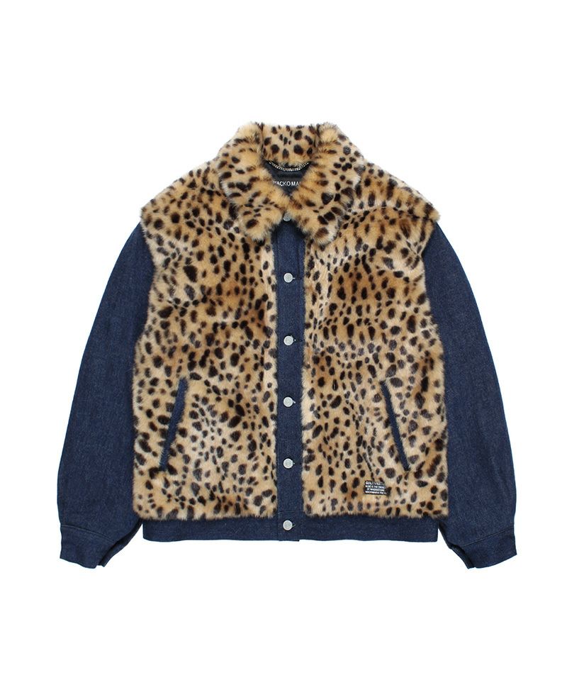 WACKO MARIA＞FAUX LEOPARD FUR DENIM GRIZZLY JACKET | MAKES ONLINE