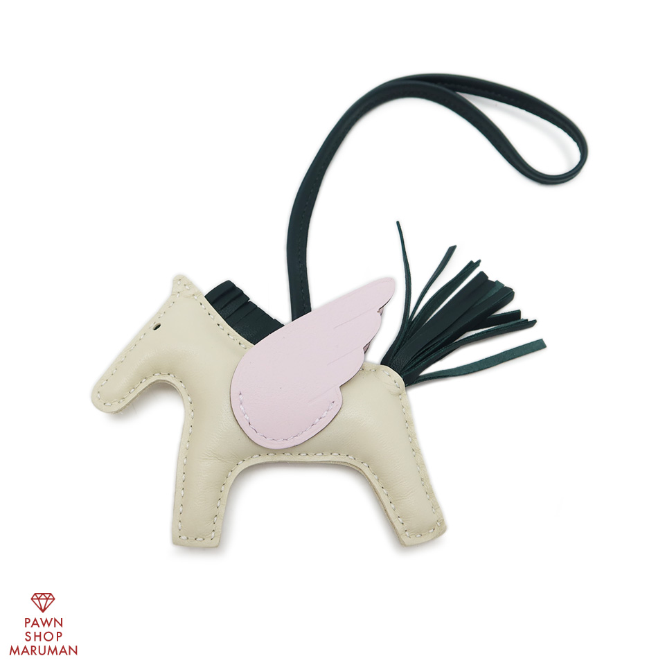 エルメス ロデオペガサスチャームPM U刻印 アニョーミロ クレ×ローズ