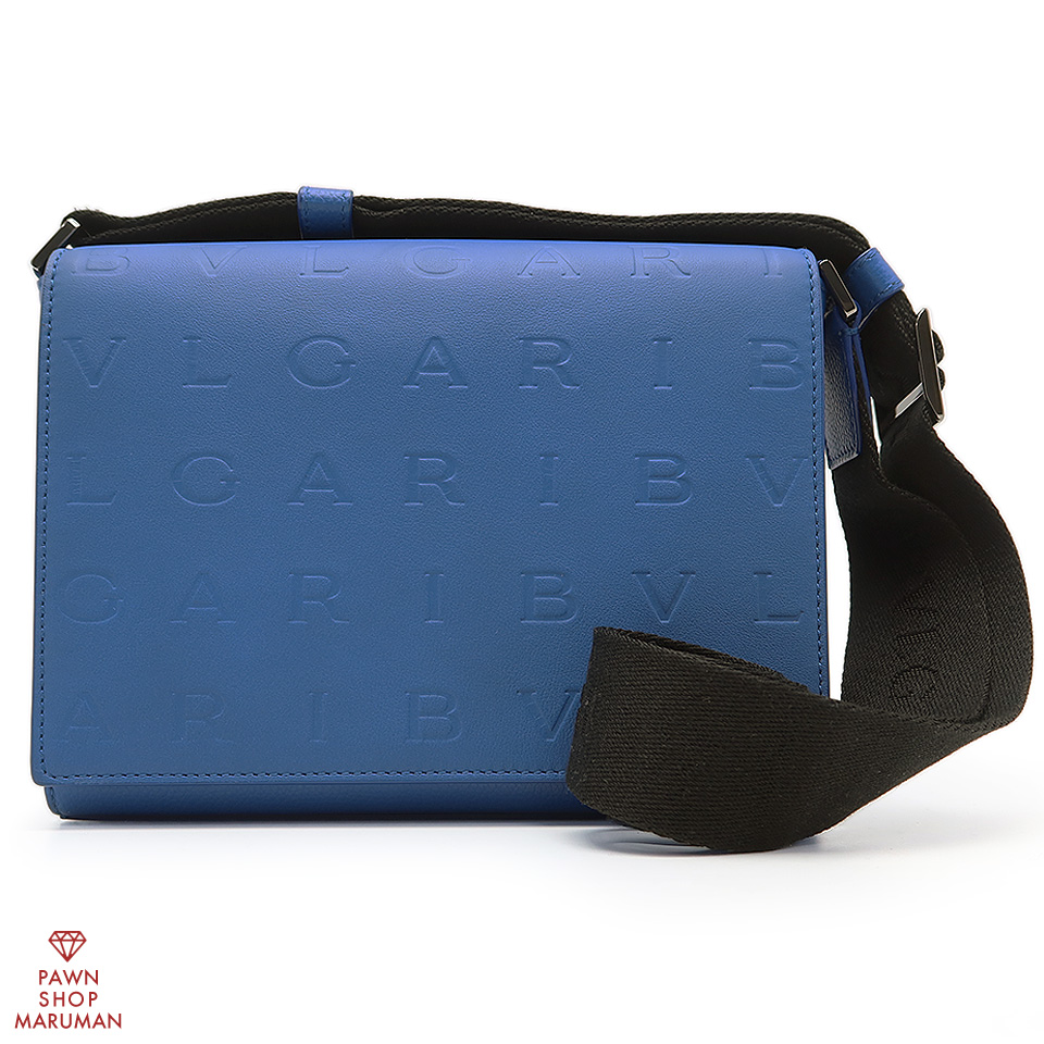 ブルガリ マン スモールメッセンジャーバッグ 291934 カーフレザー