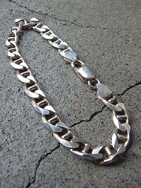 イタリアンアンティーク シルバーチェーンブレスレット - margin