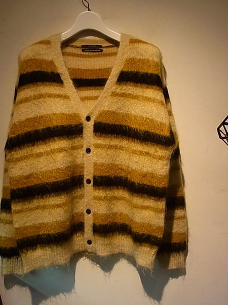 UNUSED（アンユーズド） ボーダーモヘアカーディガン - margin