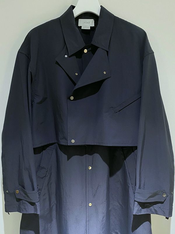YOKE（ヨーク） デタッチャブル ダスターコート ネイビー - margin
