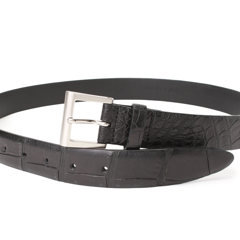 THE SOLE（ザソール）クロコダイルブラッククラシックドレスベルト