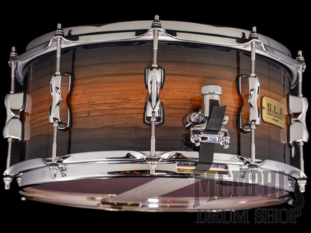 Tama 14x6.5 S.L.P. Bubinga/Maple Snare Drum - Matte Zebrawood