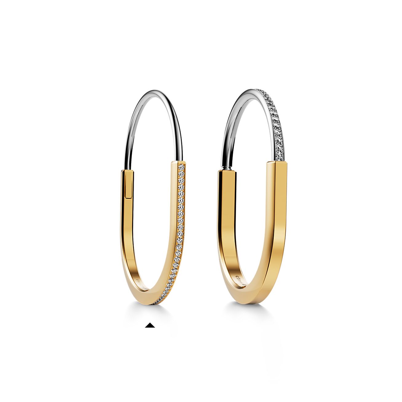 ティファニー ロック ナロー バングル ハーフ パヴェ ダイヤモンド