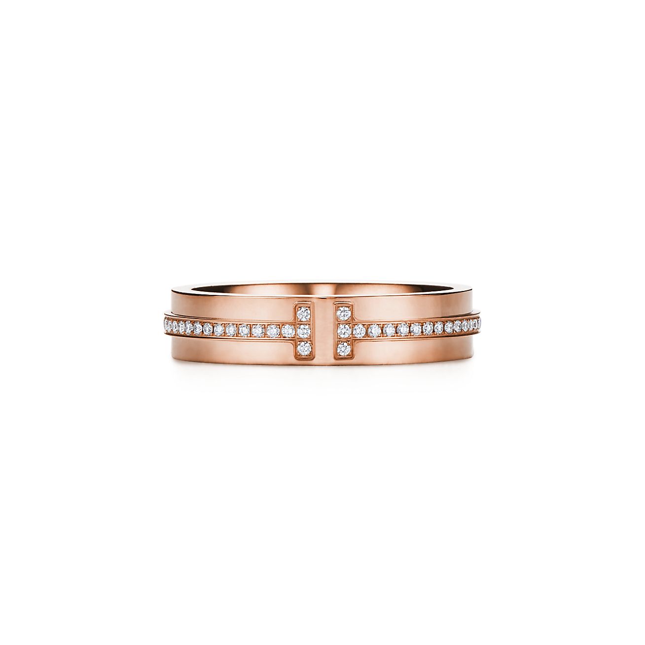 ティファニー T ナロー ダイヤモンド リング ローズゴールド | Tiffany