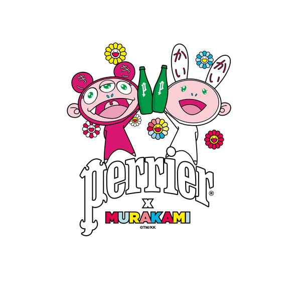 村上隆が「ペリエ」とコラボ “お花”や“カイカイ＆キキ”の限定ボトルが