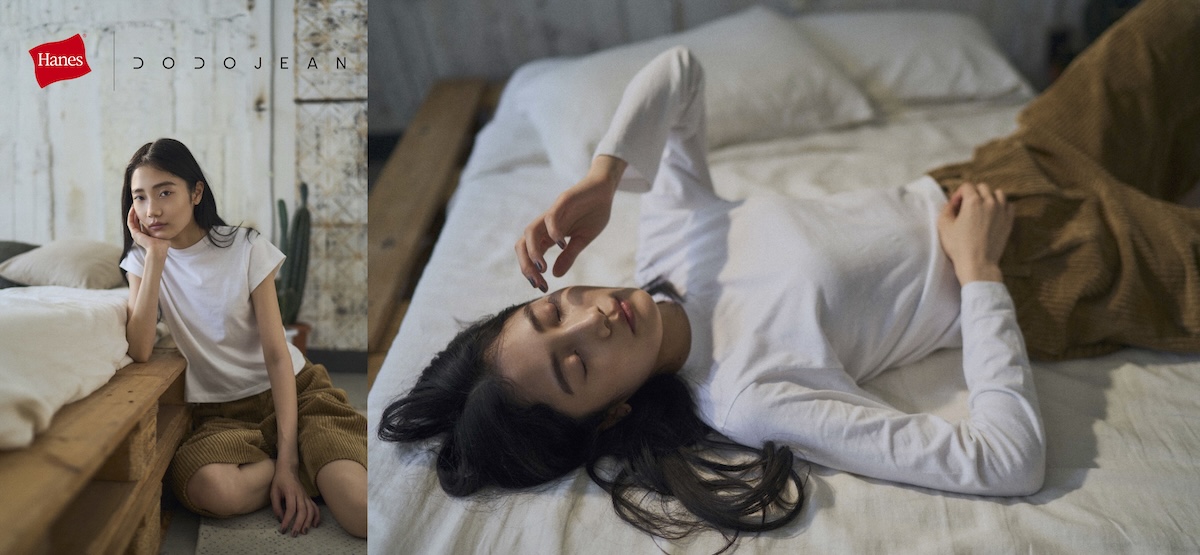 ヘインズ」がスタイリストの百々千晴とコラボ アパレルアイテム全7型を