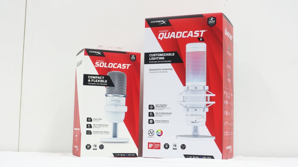 HyperXからスタンドマイク「SoloCast」「QuadCast S」にホワイトカラー