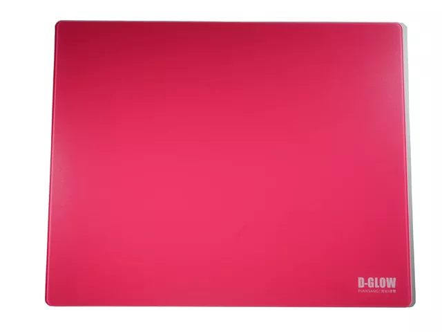 D-GLOW D-GLOW【速】スピード型ガラスマウスパッド Rosepink 400×500mm