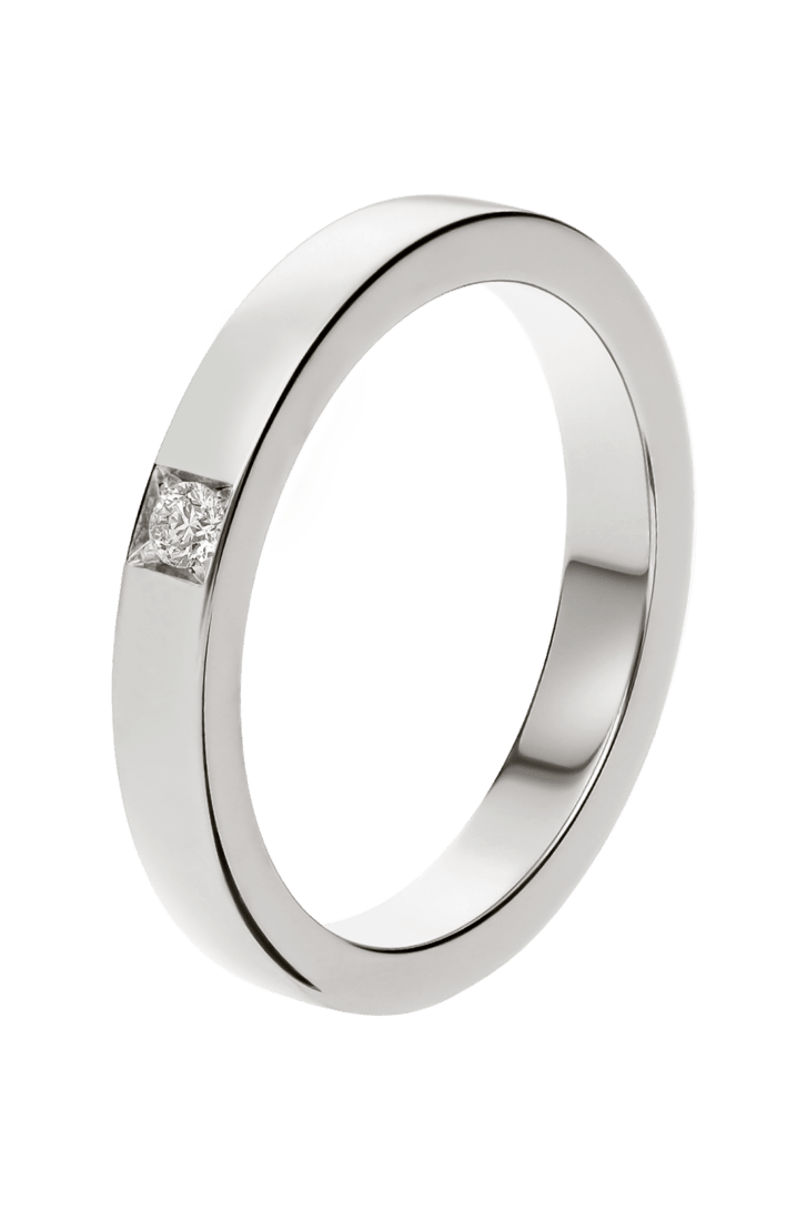 プラチナ マリー・ミー ウェディング リング に 0.03 カラット