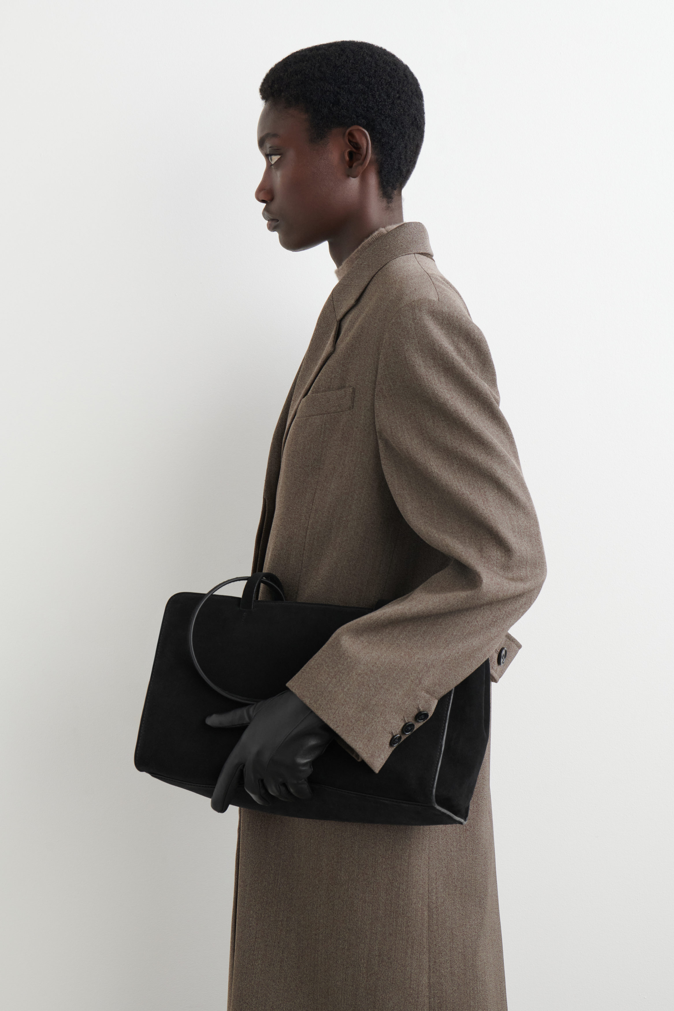 CASHMERE-LINED LEATHER GLOVES - BLACK | COS US
