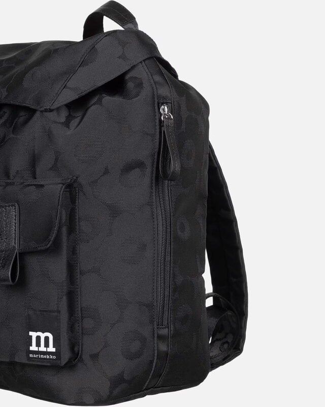 Marimekko Everything backpack, L, Unikko black | Finnish Design Shop