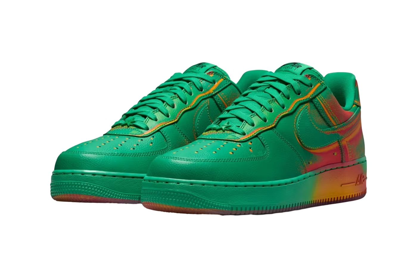 ナイキ「エア フォース 1 “Stadium Green/Laser Orange”」はヒート