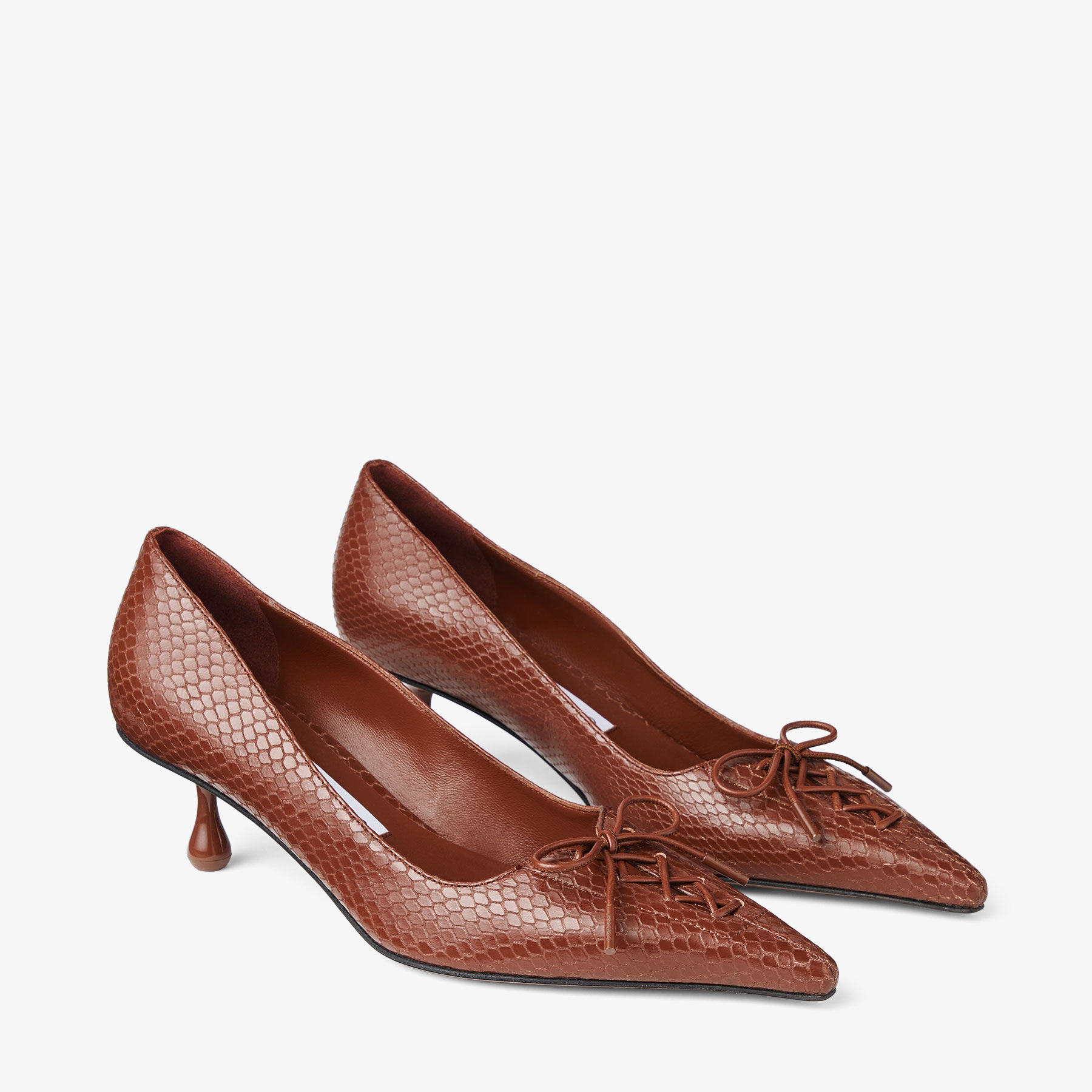 スカーレット 50 | コニャック エラフプリントレザー・パンプス