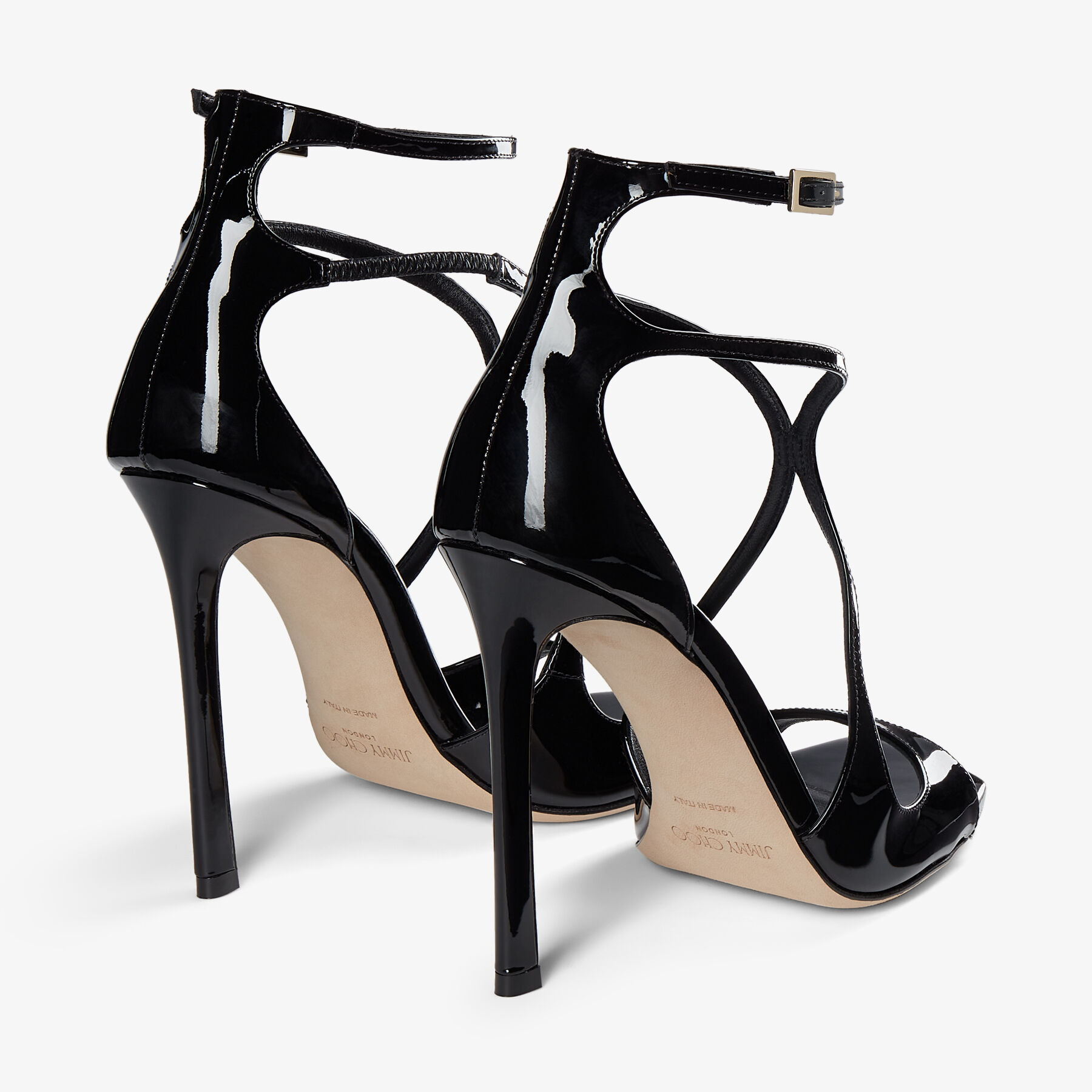 Black Patent Leather Sandals | AZIA 110 | Winter 2021 Collection