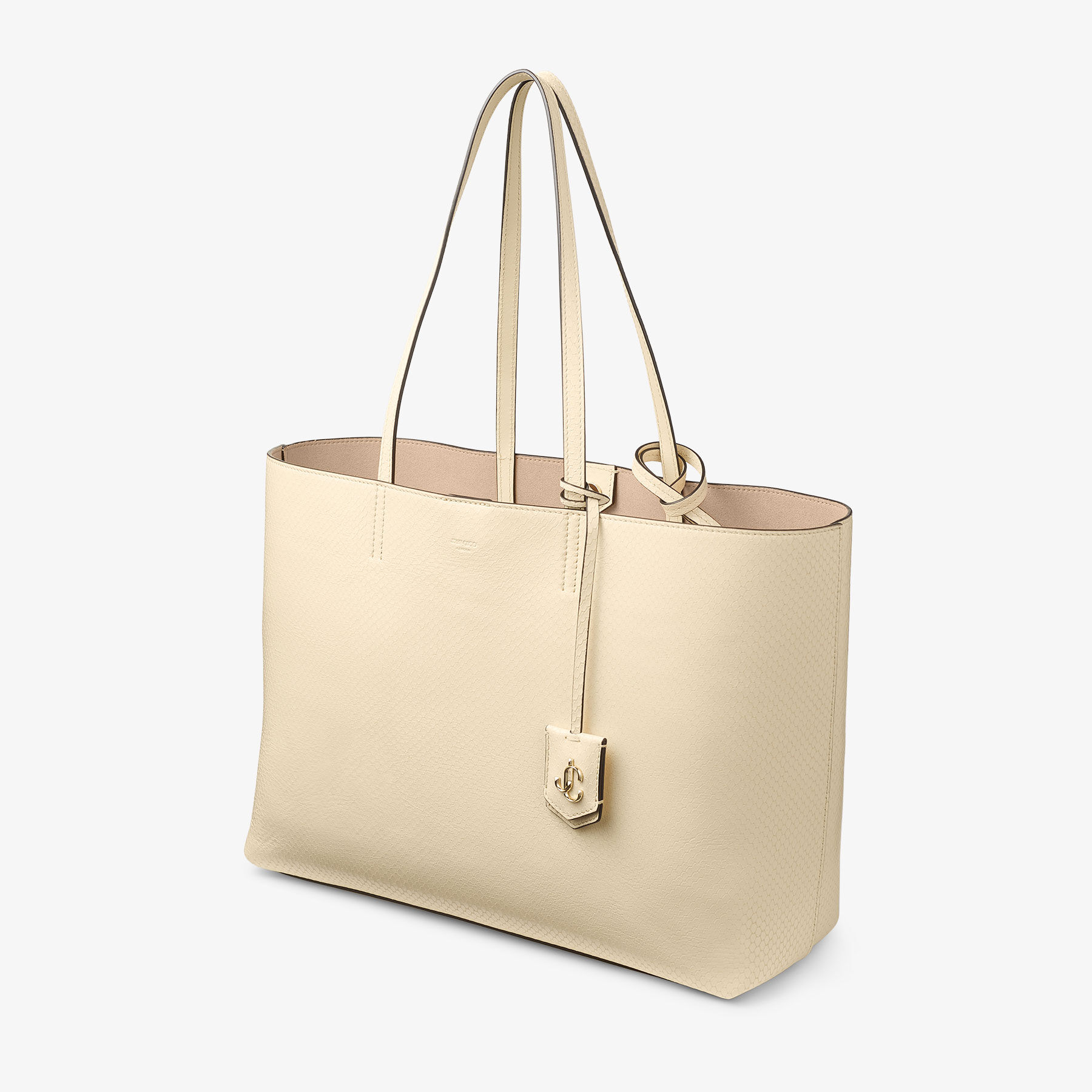 Nine2Five East-West | Buttermilk Elaphe Printed Leather Tote