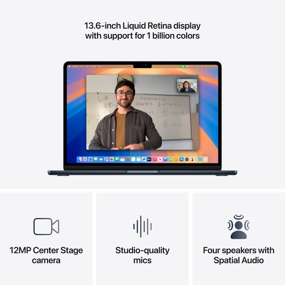 MacBook Air 13-inch: M4, 16GB, 256GB - Midnight | Mac-Ave