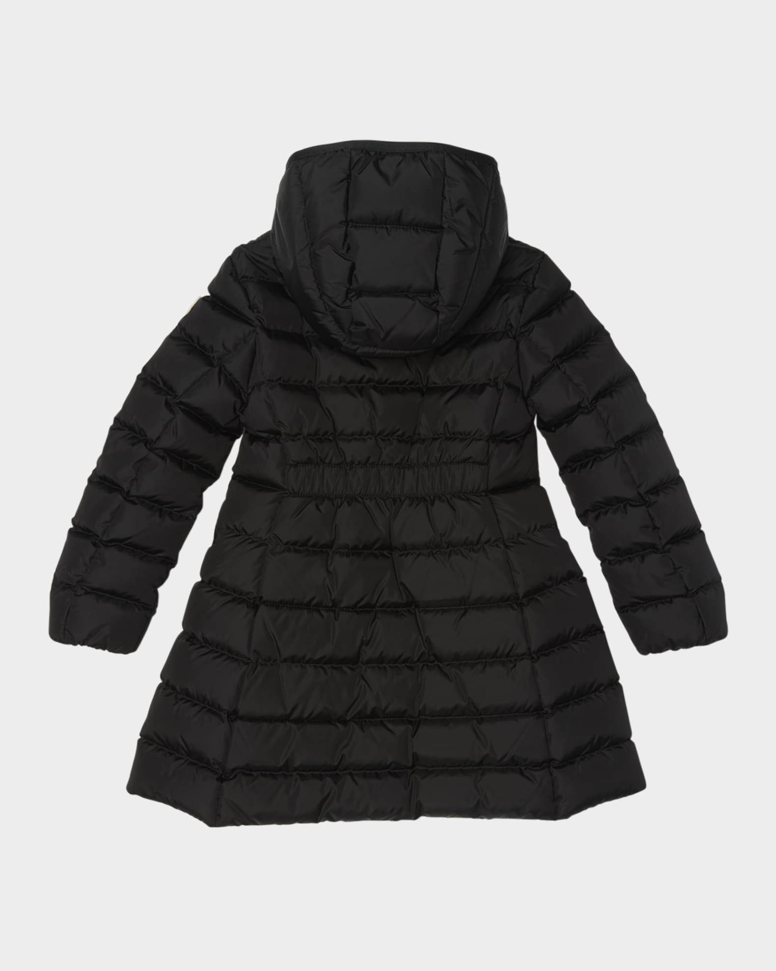 Moncler Girl's Charpal Hooded Long Down Coat, Size 12-14 | Neiman