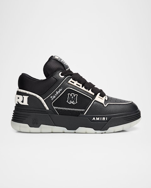 John Lobb Men's Textured Leather Low-Top Sneakers | Neiman Marcus