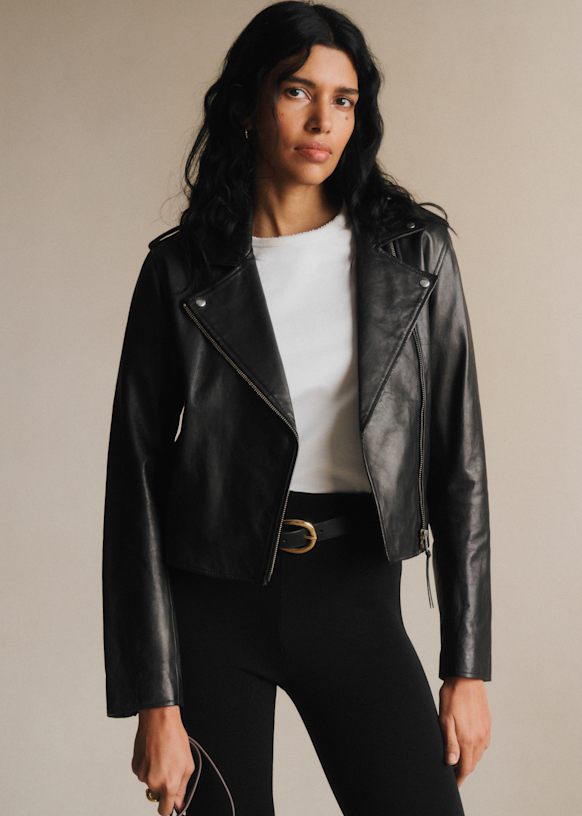 Zig Jacket - Camel Suede - Goat leather - Sézane