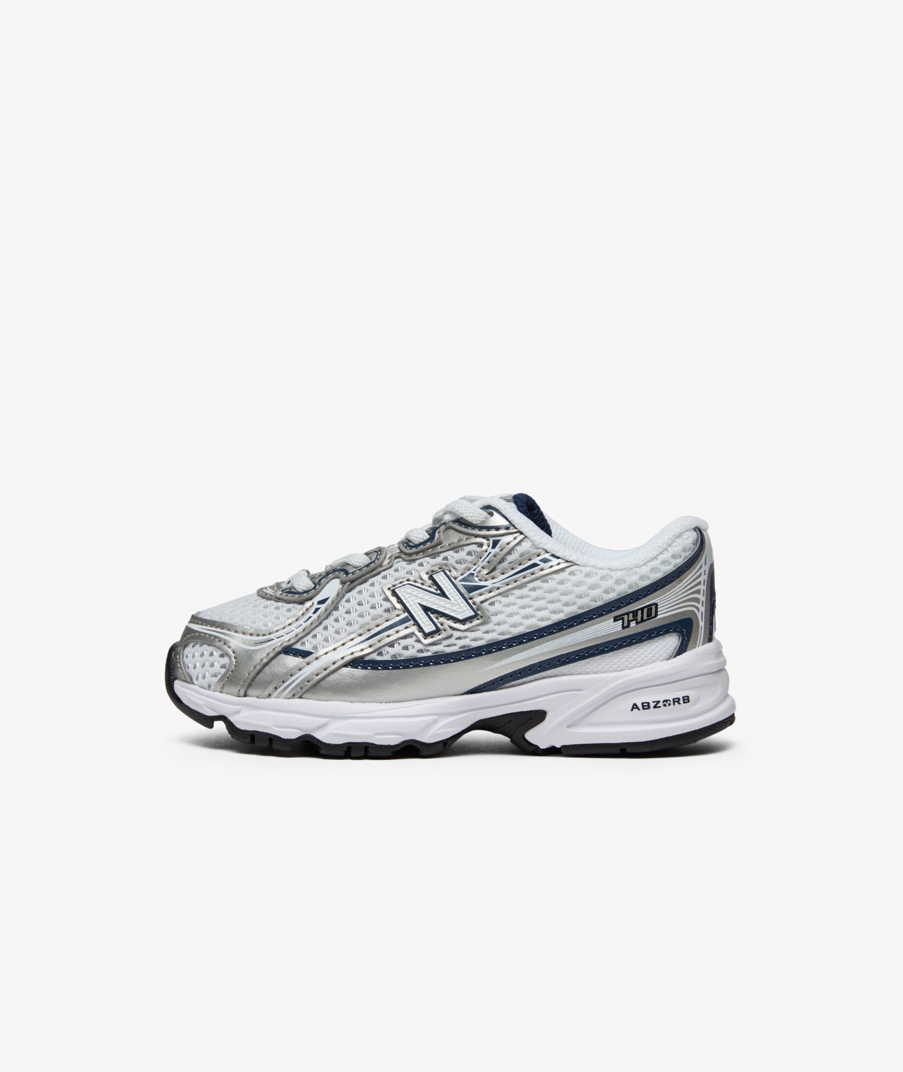 New Balance Kid's 740 Bungee Lace | White | SVD USA