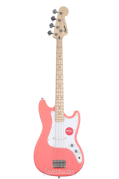Squier Sonic Bronco Bass - Tahitian Coral with Maple Fingerboard