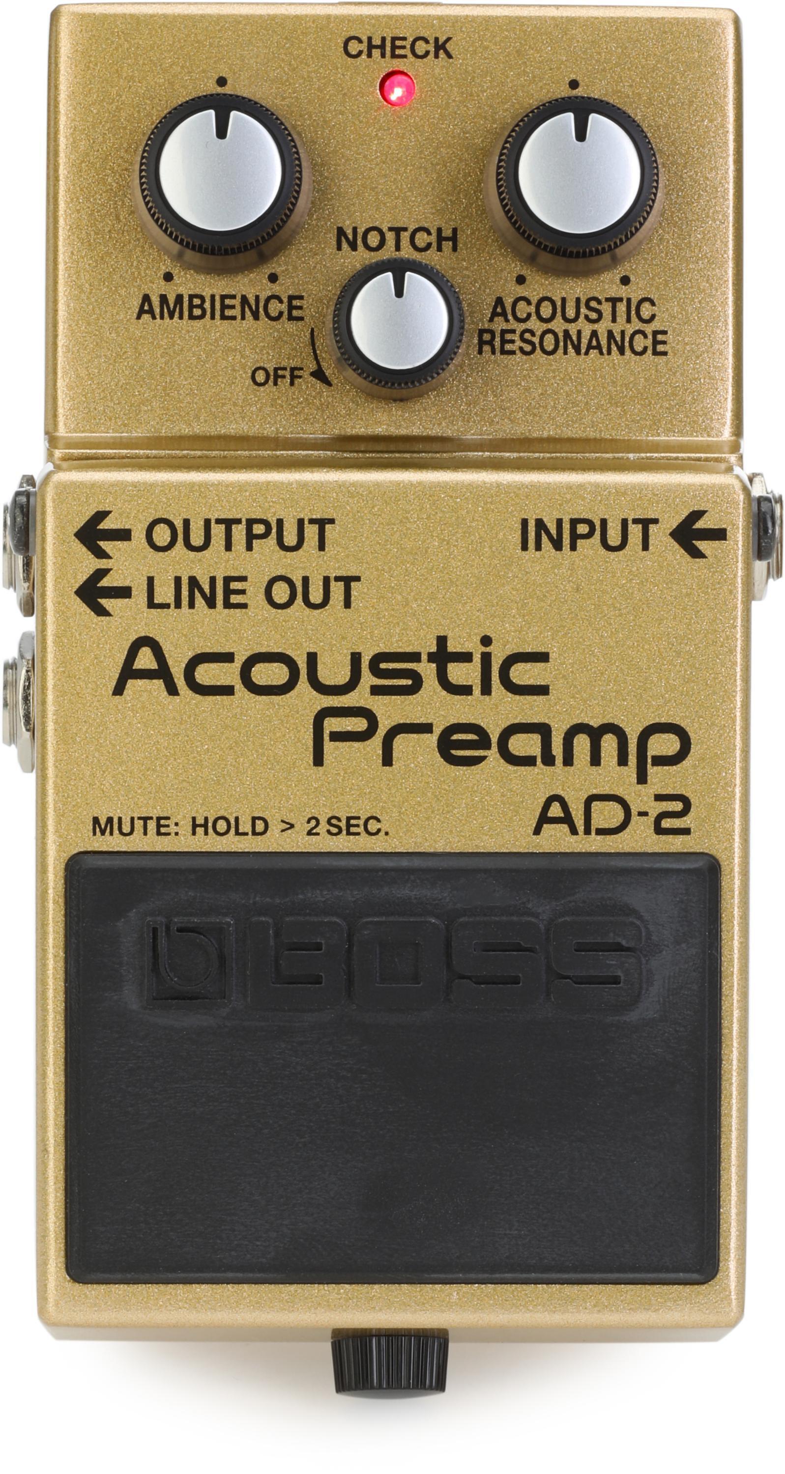 Boss AD-2 Acoustic Preamp Pedal | Sweetwater