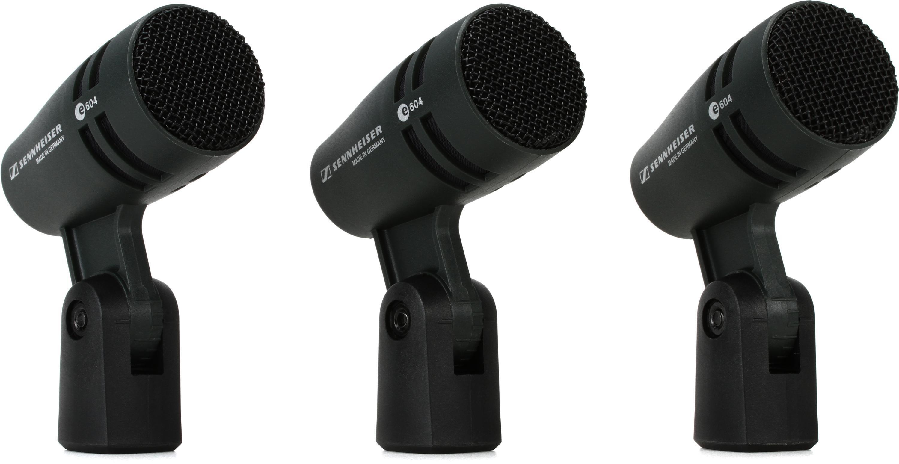 Sennheiser e 604 3-pack Cardioid Dynamic Drum Microphone | Sweetwater