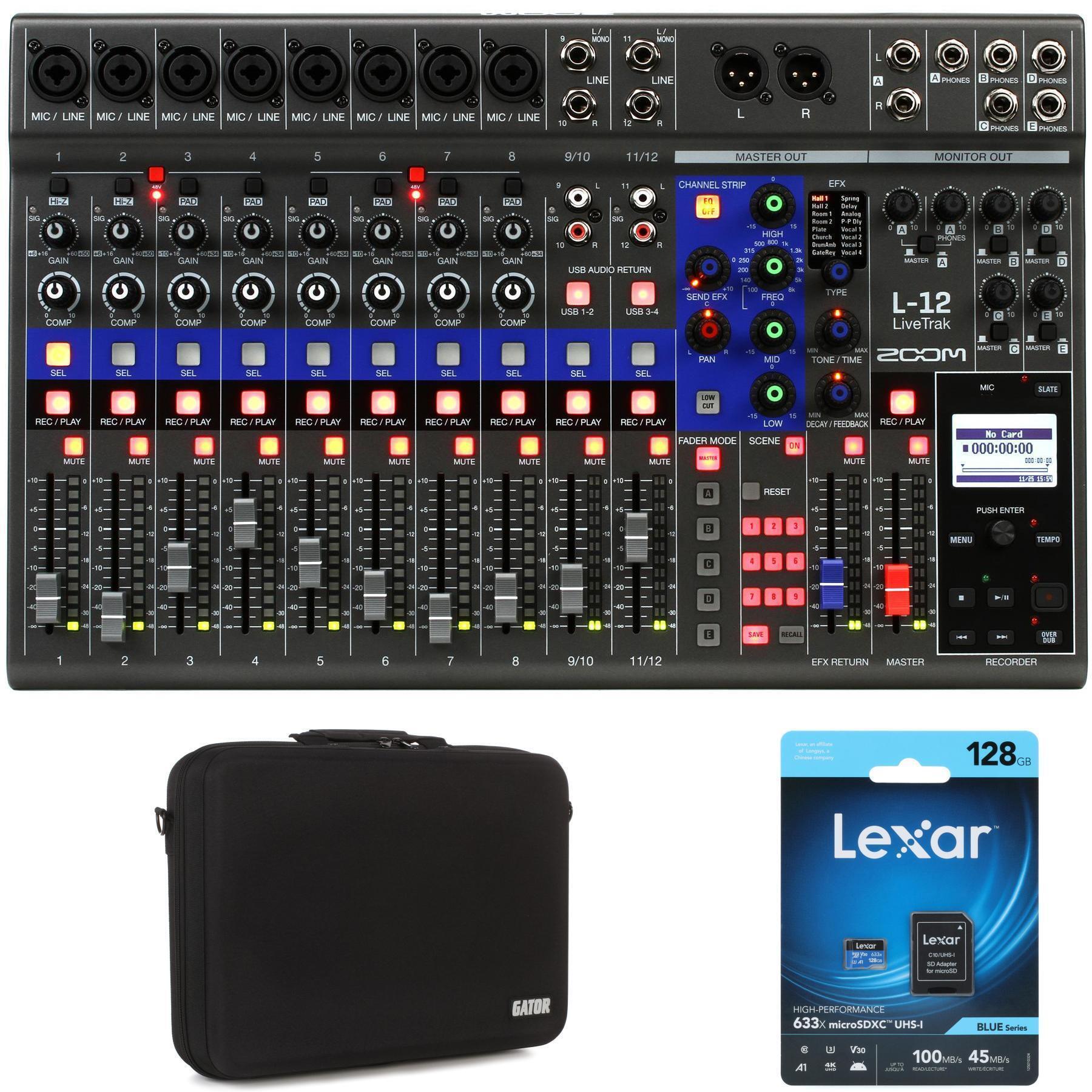 Zoom LiveTrak L-12 Digital Mixer with Case | Sweetwater