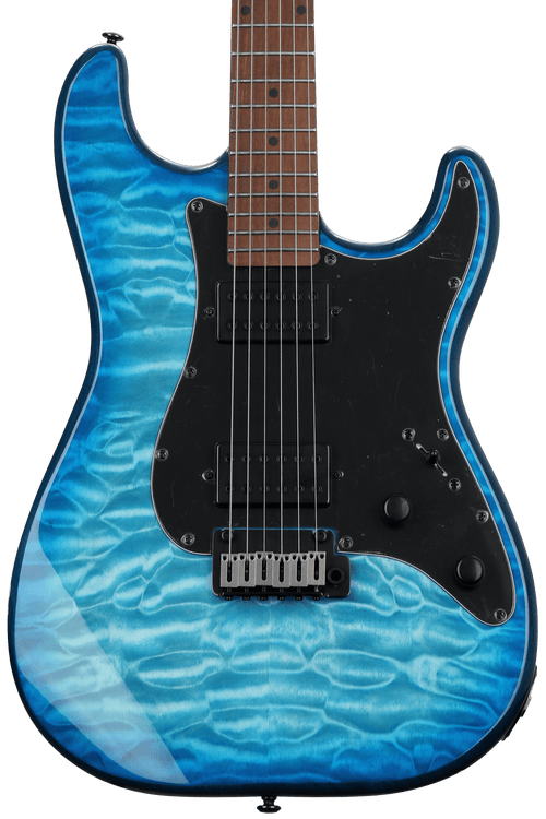 Schecter Traditional Pro Electric Guitar - Satin Trans Blue Burst