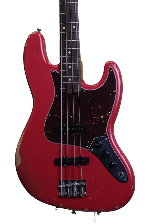 Fender Road Worn 60s Jazz Bass - Fiesta Red with Rosewood