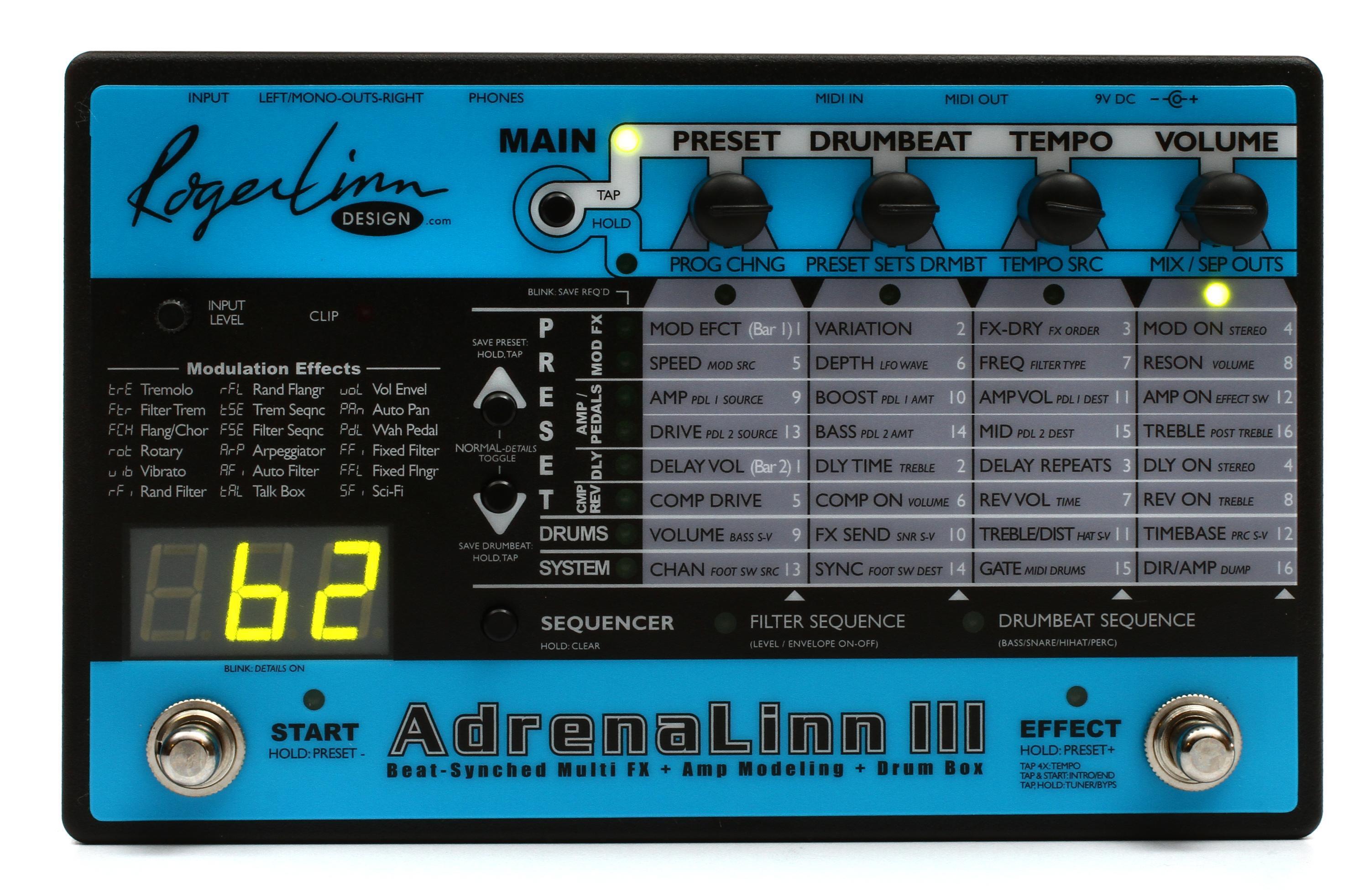 Roger Linn Design AdrenaLinn III Multi-effects Processor | Sweetwater
