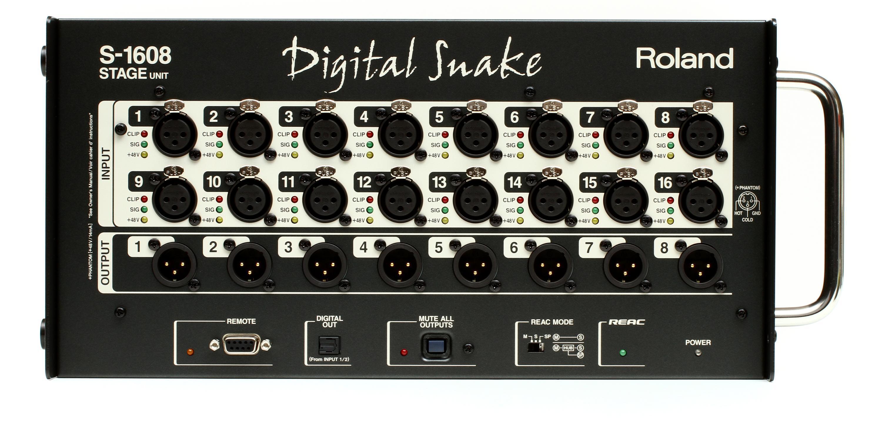 Roland S-1608 16-channel Digital Stagebox | Sweetwater