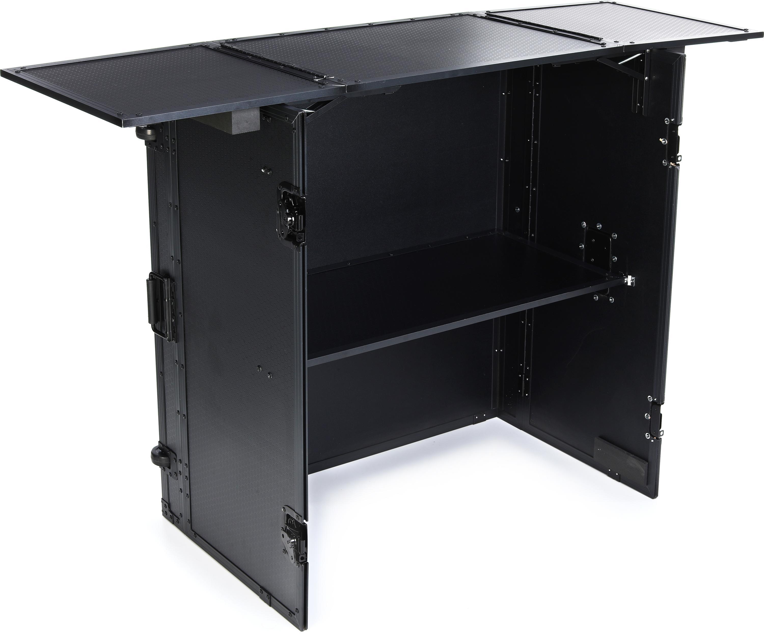 ProX XS-DJSTNBL Transformer Flight Case Folding DJ Table and