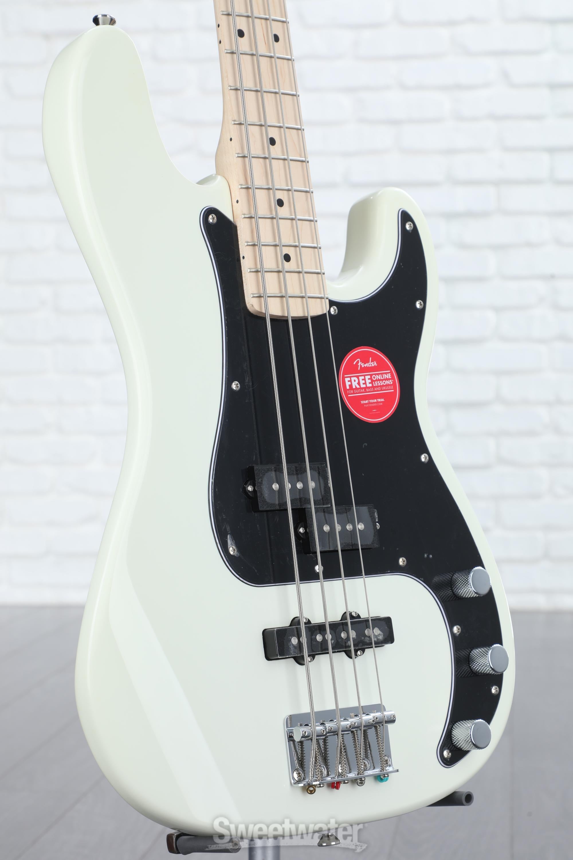 Squier Affinity Series Precision Bass - Olympic White with Maple