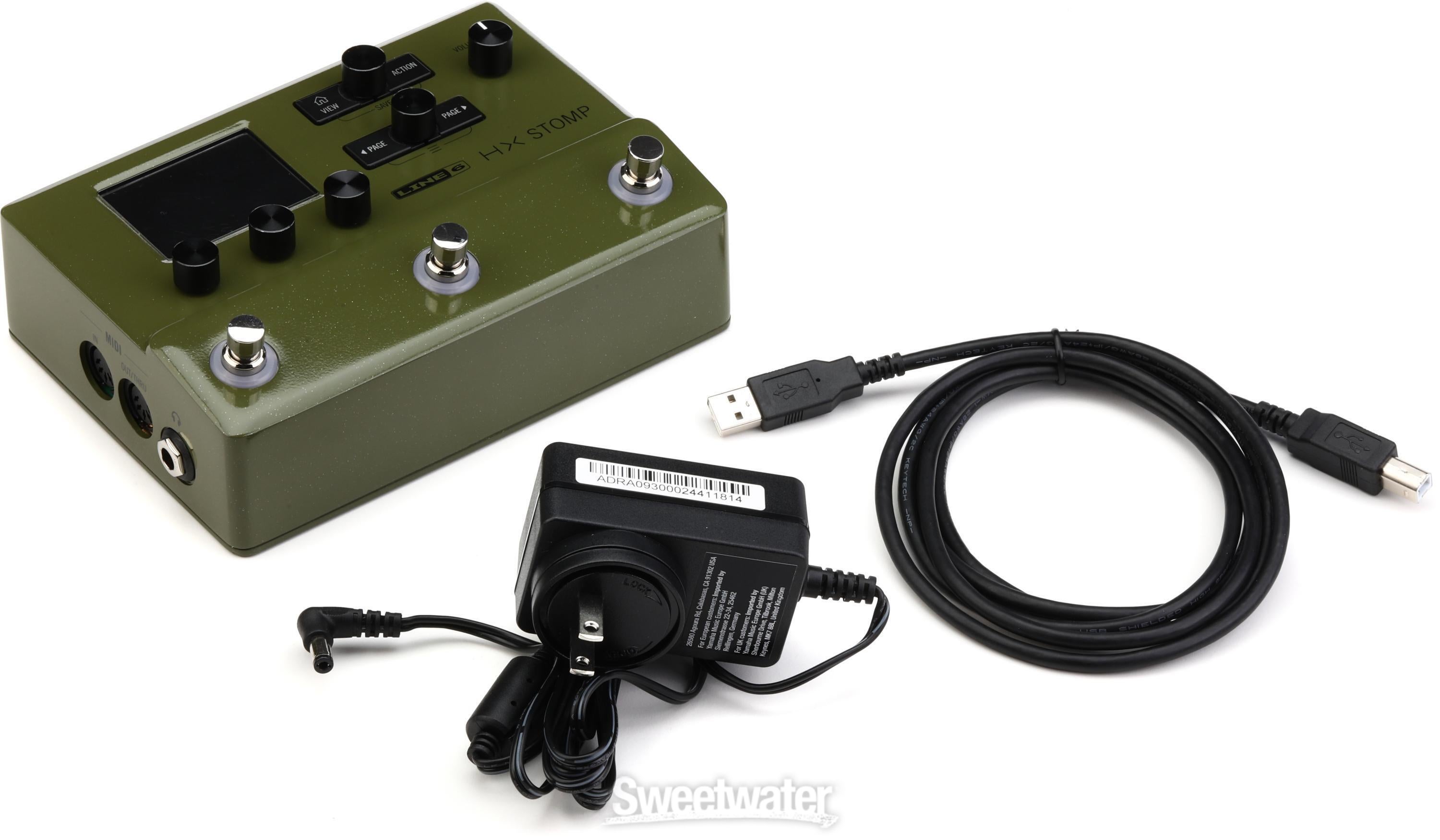 Line 6 HX Stomp Guitar Multi-effects Floor Processor - Olive Green