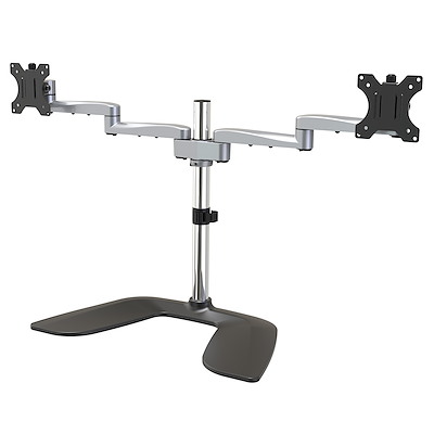 モニタースタンド／置き型／2画面／最大32インチ／耐荷重各8kg／VESA