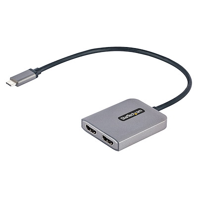 USB-C - 2x HDMI 変換アダプター／4K60Hz／デュアルモニター／HDR