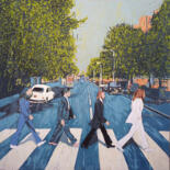 The Beatles (Abbey Road), 絵画 Giuseppe Valiaによって | ArtMajeur