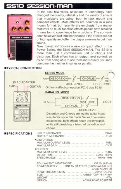 OPD: Ibanez SS10 Session Man (RatとChorus) : r/guitarpedals