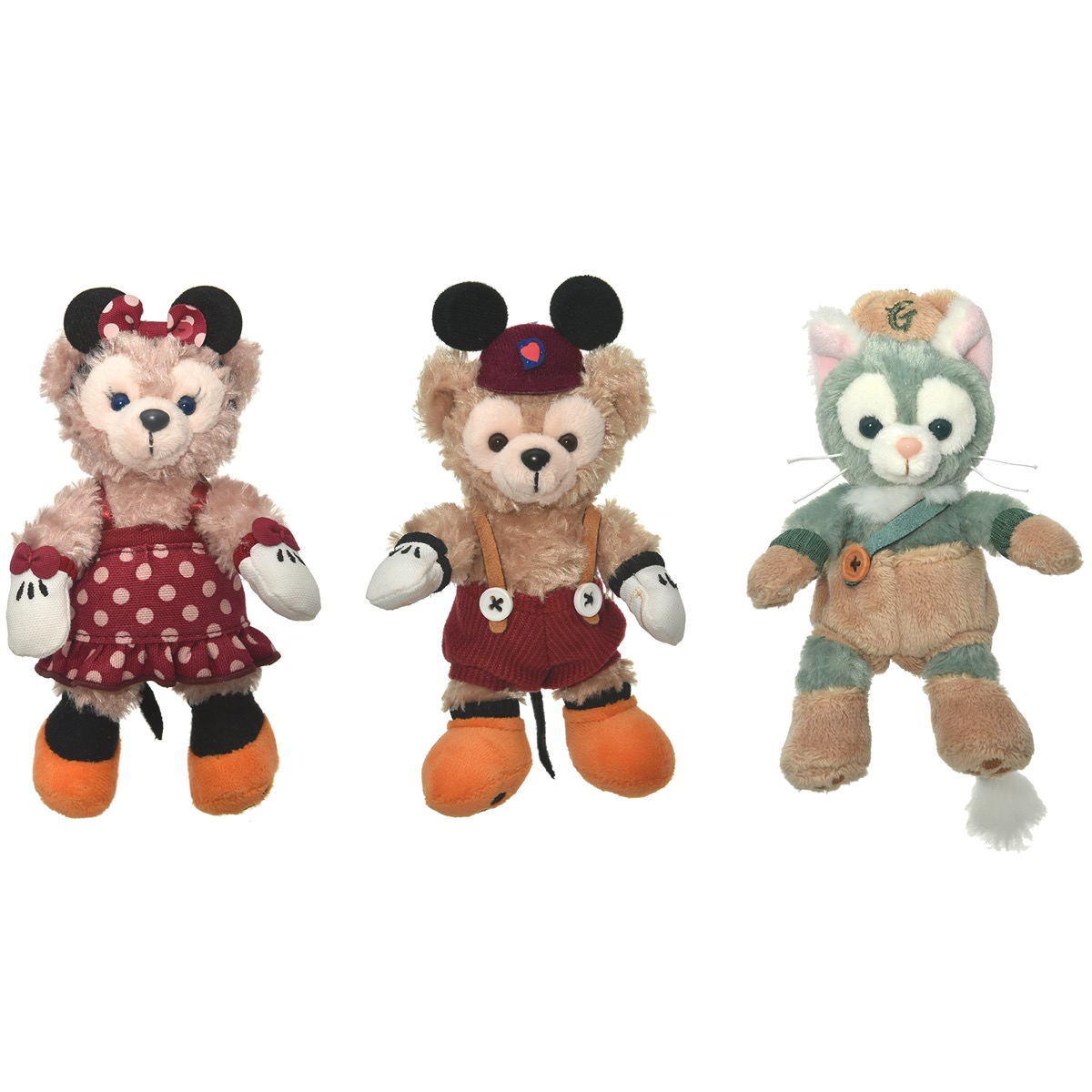 ミッキーたちに仮装☆ダッフィーのハロウィーン2015ぬいぐるみバッジ -