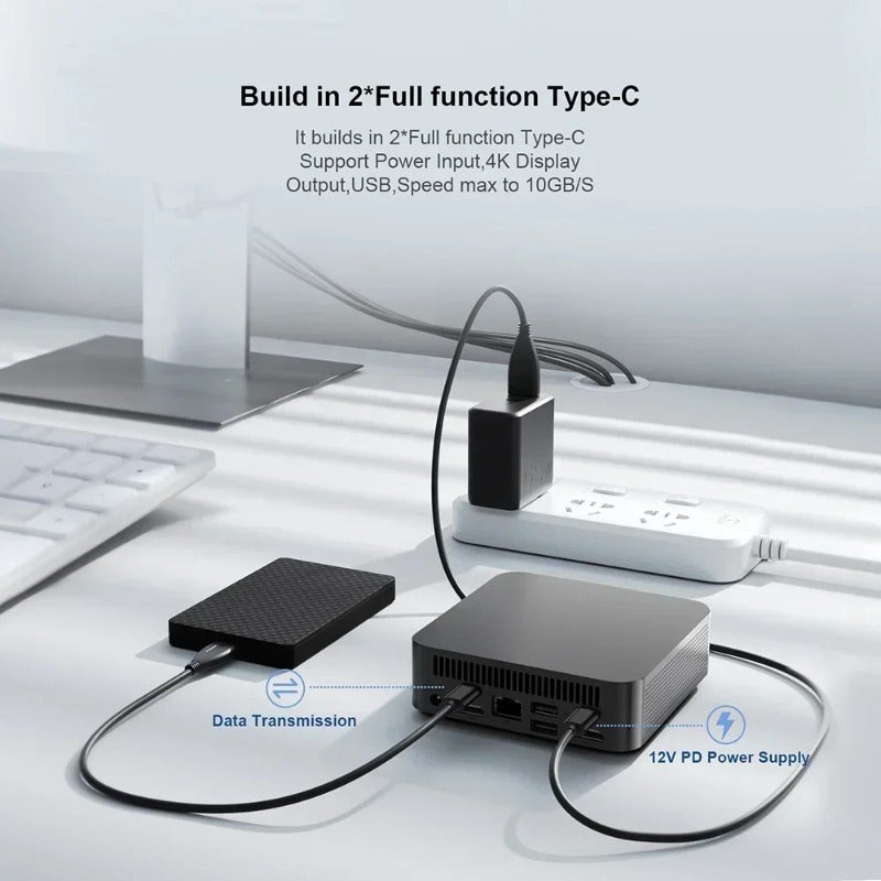 chatreey T9 Mini PC Intel Alder Lake N100 Full Function Type-C 4K